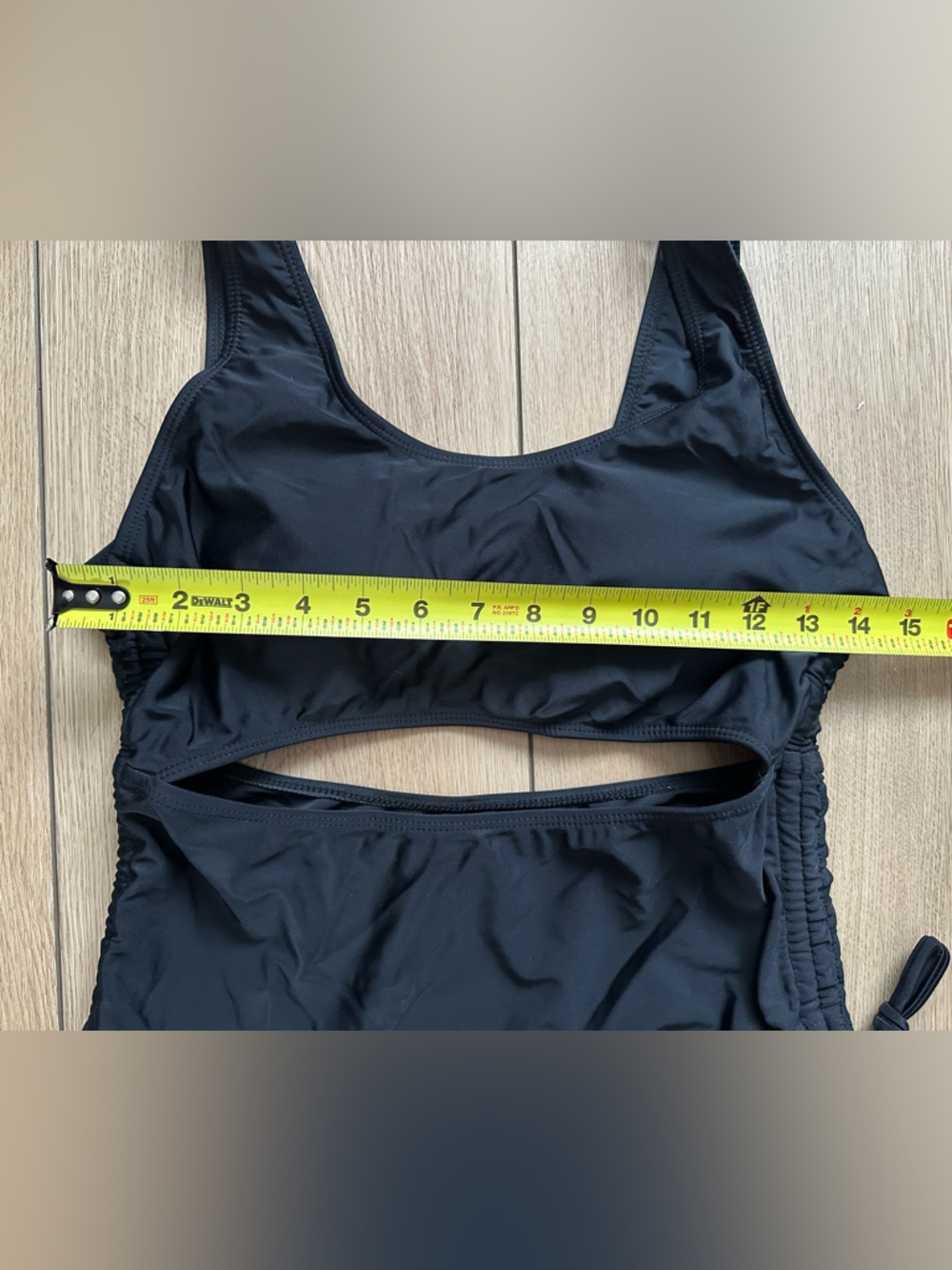 🔥2/$20 NWOT Women's Sexy Black Print High-Waisted Swim Suit Adjustable Fit Lg - Picture 5 of 9